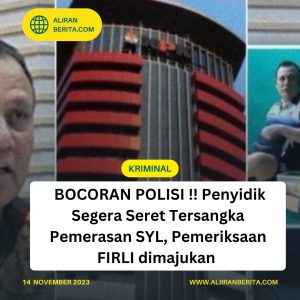 Bocoran Polisi Penyidik Segera Seret Tersangka Pemerasan SYL Pemeriksaan Firli Dimajukan