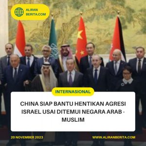 China Siap Bantu Hentikan Agresi Israel Usai Ditemui Negara Arab – Muslim